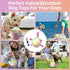Dog Toys Soccer Ball with Straps, Durable Dog Balls for Tug of War, Puppy Birthday Gifts, Dog Water Toy Small Dogs-Rainbow?5 Inch?...